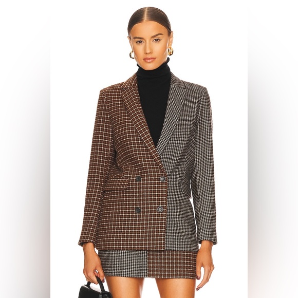 RAILS Cody Check Blazer Gray Plaid Oversized Jacket NWT XL $348 - Picture 4 of 12